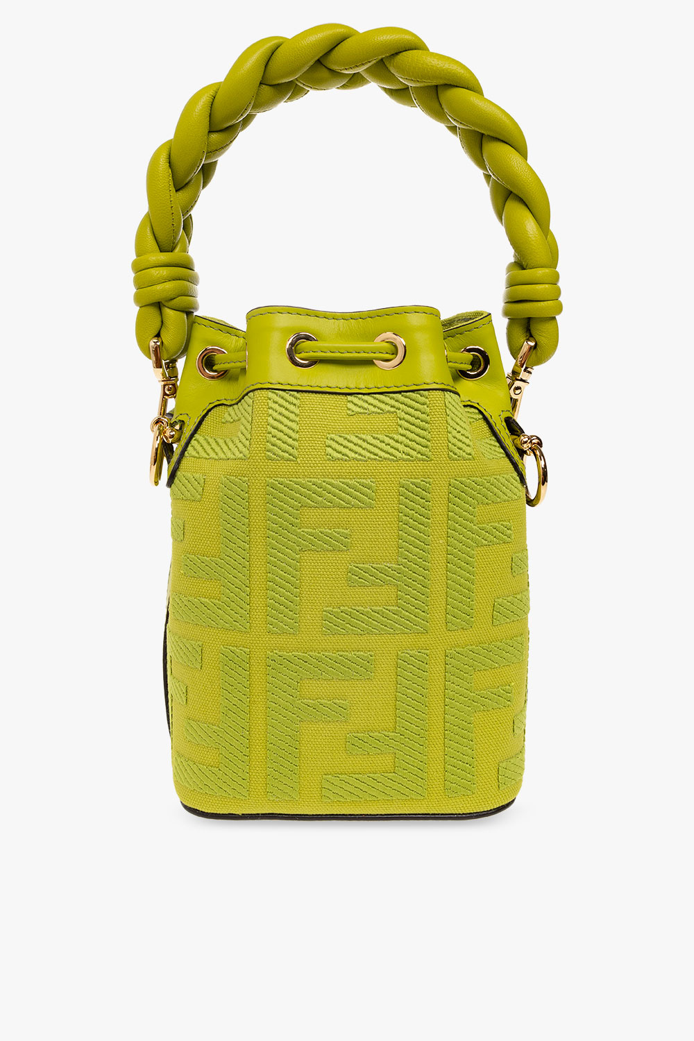 Fendi bucket hot sale bag logo